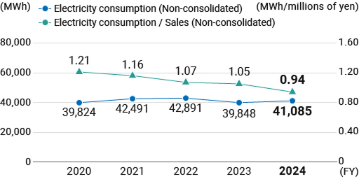 Electricity consumption (Non-consolidated)